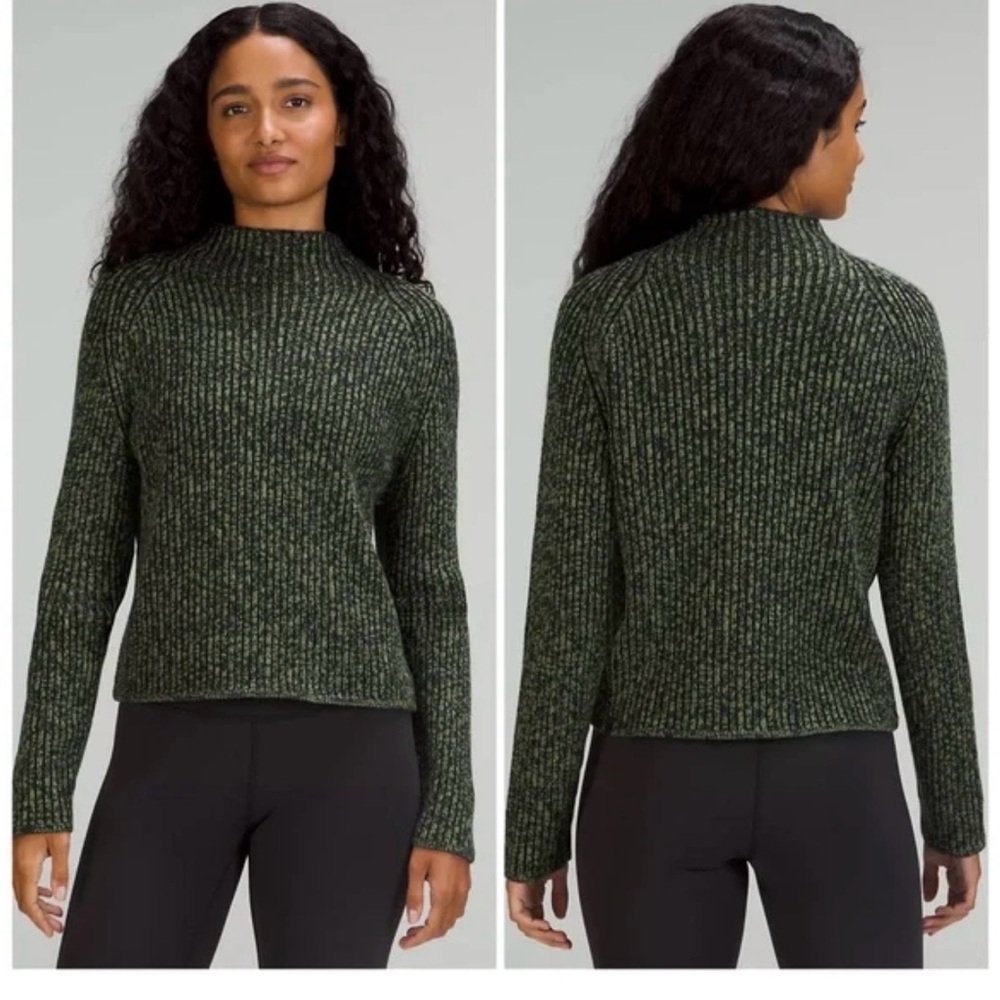 Lululemon Cotton-Cashmere Blend Mockneck Sweater